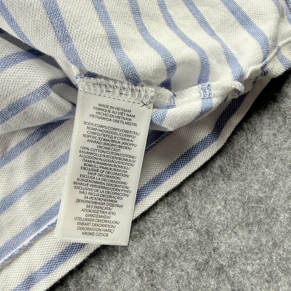 Ralph‎ Lauren Polo Shirt Mens L Knit Oxford Stripe S S Flesh Pony Preppy Defect - Picture 10 of 15